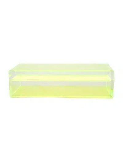 Pre-owned Alexandra Von Furstenberg Acrylic Shorty Treasure Box In Green