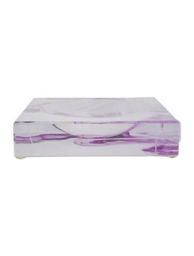Pre-owned Alexandra Von Furstenberg Acrylic Smoke Candy Bowl In Purple