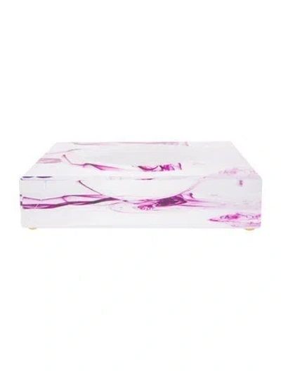 Pre-owned Alexandra Von Furstenberg Acrylic Smoke Candy Bowl In Purple
