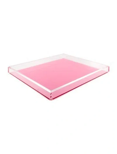 Pre-owned Alexandra Von Furstenberg Acrylic Soulmate Snakeskin Tray