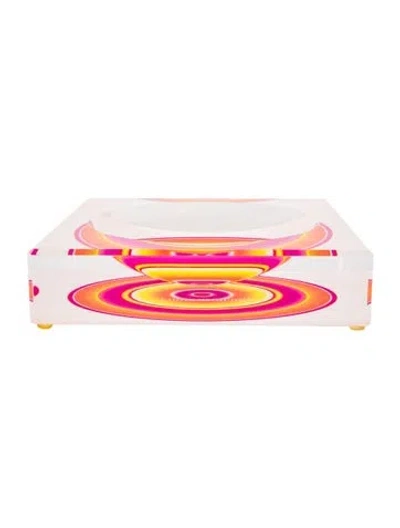 Pre-owned Alexandra Von Furstenberg Acrylic Sunset Aura Candy Bowl