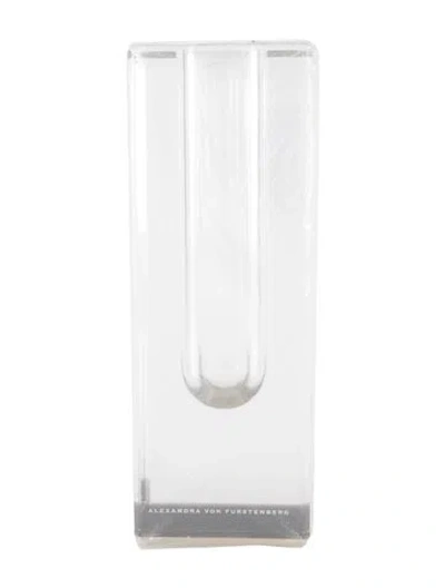 Pre-owned Alexandra Von Furstenberg Acrylic Tall Bloomin' Vase