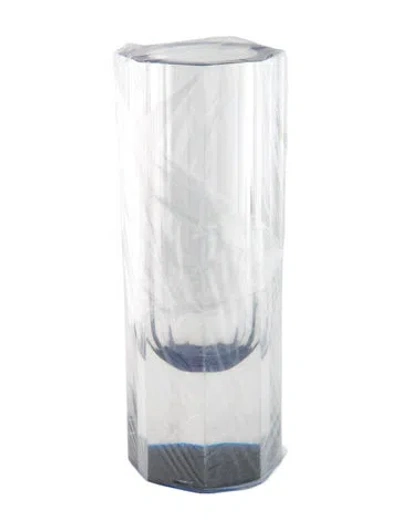 Pre-owned Alexandra Von Furstenberg Acrylic Tall Bloomin Vase In Blue