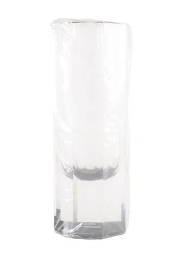 Pre-owned Alexandra Von Furstenberg Acrylic Tall Bolt Bloomin Vase In Black/clear