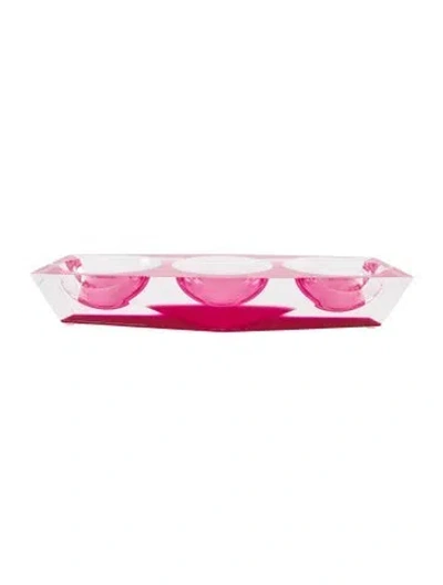 Pre-owned Alexandra Von Furstenberg Acrylic Triple Star Bowl In Pink