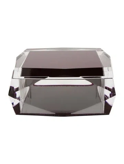 Pre-owned Alexandra Von Furstenberg Asscher Acrylic Box In Purple