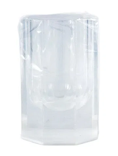 Pre-owned Alexandra Von Furstenberg Bolt Short Vase In White