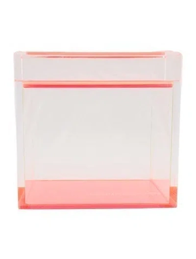 Pre-owned Alexandra Von Furstenberg Cubic Medium Square Box In Orange