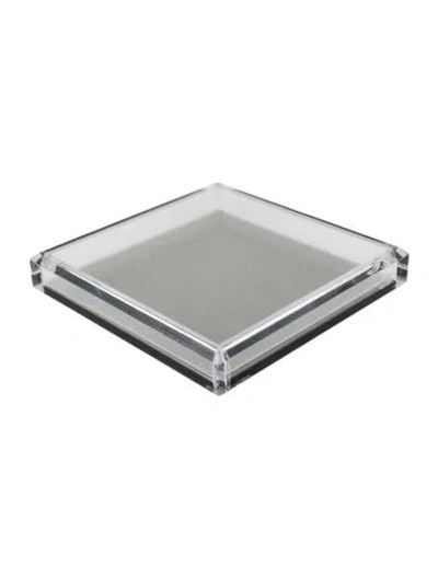 Pre-owned Alexandra Von Furstenberg Extra Small Acrylic Tray In Transparent