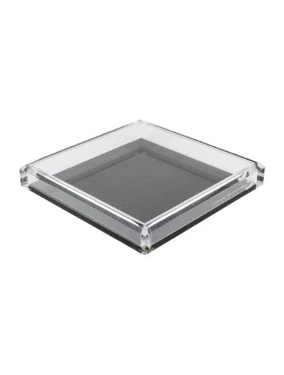 Pre-owned Alexandra Von Furstenberg Extra Small Acrylic Tray In Transparent