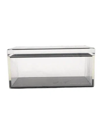 Pre-owned Alexandra Von Furstenberg Large Acrylic Treasure Box In Black