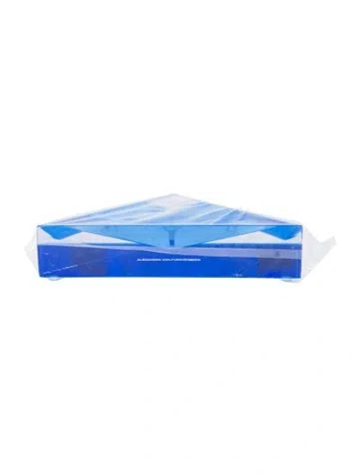 Pre-owned Alexandra Von Furstenberg Large Lagoon Triangle Bowl In Blue