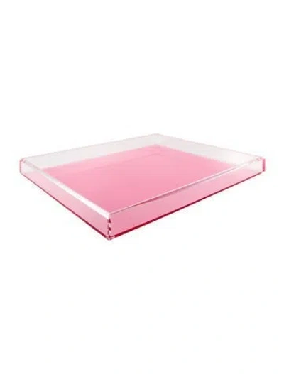 Pre-owned Alexandra Von Furstenberg Large Soiree Tray In Pink