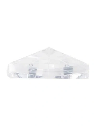 Pre-owned Alexandra Von Furstenberg Large Triangle Bowl In Transparent