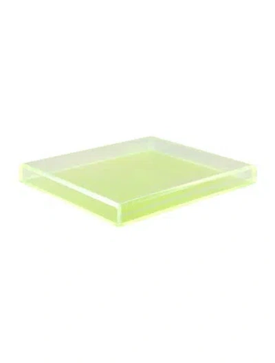 Pre-owned Alexandra Von Furstenberg Medium Acrylic Tray In Green