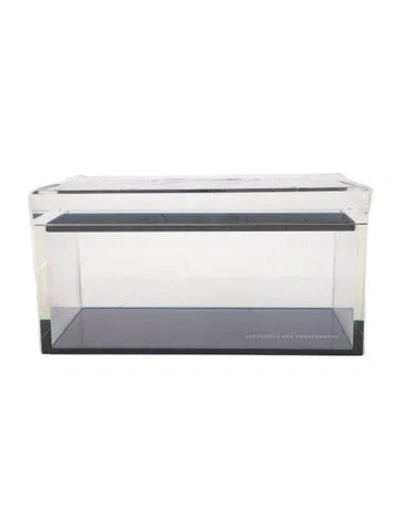 Pre-owned Alexandra Von Furstenberg Medium Acrylic Treasure Box In Blue