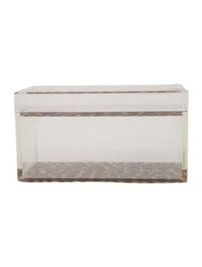 Pre-owned Alexandra Von Furstenberg Medium Leopard Print Treasure Box