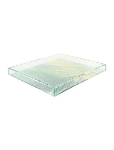 Pre-owned Alexandra Von Furstenberg Medium Palm Acrylic Tray