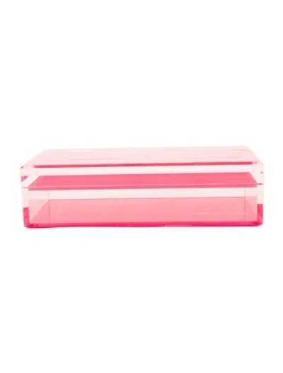 Pre-owned Alexandra Von Furstenberg Shorty Acrylic Treasure Box In Red