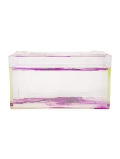 Pre-owned Alexandra Von Furstenberg Smoke Print Medium Treasure Box