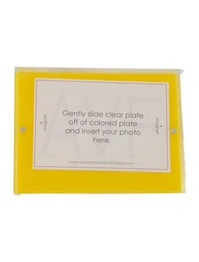 Pre-owned Alexandra Von Furstenberg Snap Picture Frame In Yellow
