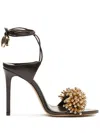 Alexandre Birman 100mm Zaya Sandals In Brown