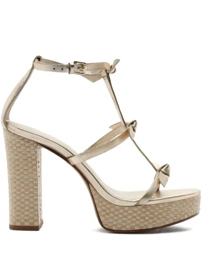 Alexandre Birman 120mm Slim Lolita Raffia-detail Sandals In Multi