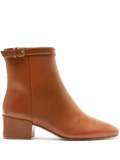 Alexandre Birman 40mm Candance Ankle Boots In Toast
