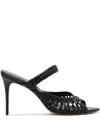 Alexandre Birman Agatha Peep Toe Slide Sandal In Black