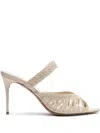Alexandre Birman Agatha 85 Braided Leather Stiletto Sandals In Neutrals