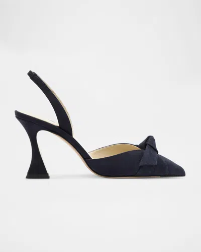 Alexandre Birman 85mm Clarita Suede Slingback Sandals In Blue
