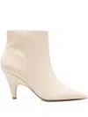 Alexandre Birman 85mm Frenchie Leather Boots In Neutral