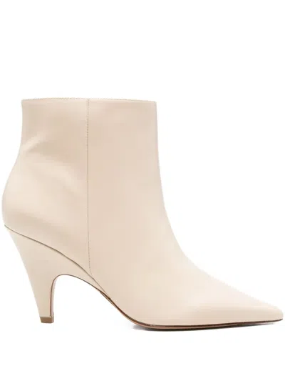 Alexandre Birman 85mm Frenchie Leather Boots In Neutral