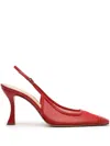 Alexandre Birman Oliva Pointed Toe Slingback Pump In Red