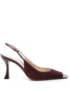 Alexandre Birman Olivia Pumps 85mm Cherry Lacquer/light Gold In Red