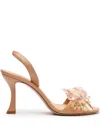Alexandre Birman Sierra 85 Crystal Slingback Sandals In Brown