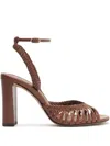 Alexandre Birman Agatha 90 Leather Sandals In Brown