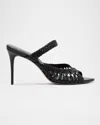 Alexandre Birman Agatha Peep Toe Slide Sandal In Black