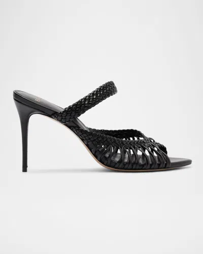 ALEXANDRE BIRMAN AGATHA 85 LEATHER STILETTO SANDALS