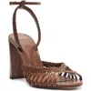 Alexandre Birman Agatha 90 Leather Sandals In Chocolate Fondue