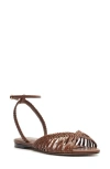 Alexandre Birman Agatha Flat Sandals Chocolate Fondue In Chocolate Fondue