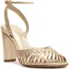Alexandre Birman Agatha 90 Leather Sandals In Golden