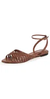 Alexandre Birman Agatha Flat Sandals Chocolate Fondue In Chocolate Fondue