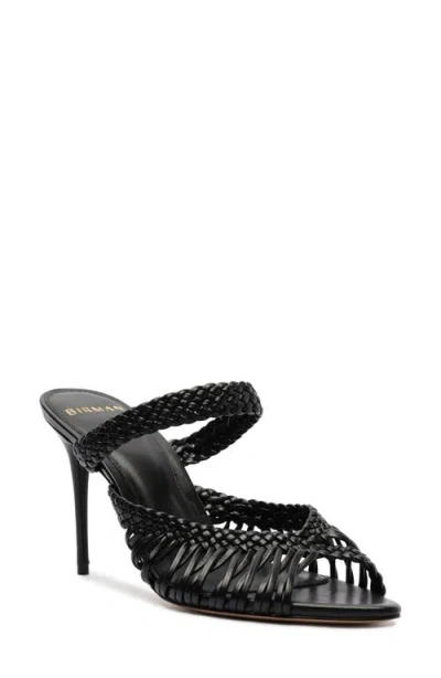 Alexandre Birman Agatha Peep Toe Slide Sandal In Black