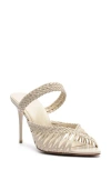 Alexandre Birman Agatha 85 Braided Leather Stiletto Sandals In Eggshell
