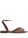 Alexandre Birman Agatha Flat Sandals Chocolate Fondue In Brown