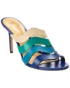 Alexandre Birman Aila 85 Leather Mule In Blue