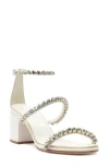 Alexandre Birman Alexa Crystal Strap Sandal In White