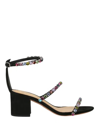 Alexandre Birman Alexa Crystal Strap Sandal In Black