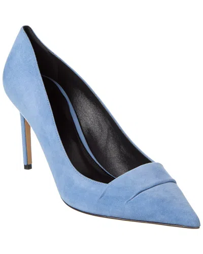Alexandre Birman Ally 85 Thin Suede Pump In Blue